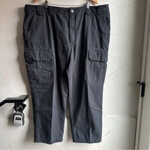 Men's Canvas Fire Hose Relaxed Fit Cargo Work Pants Duluth Trading 48x30